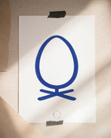 Brainchild – Poster – Watercolor – White / Blue – The Egg