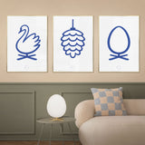 Brainchild – Poster – Watercolor – White / Blue – The Pine Cone