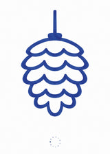Brainchild – Poster – Watercolor – White / Blue – The Pine Cone
