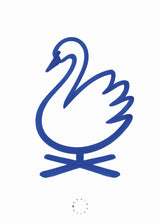 Brainchild – Poster – Watercolor – White / Blue – The Swan