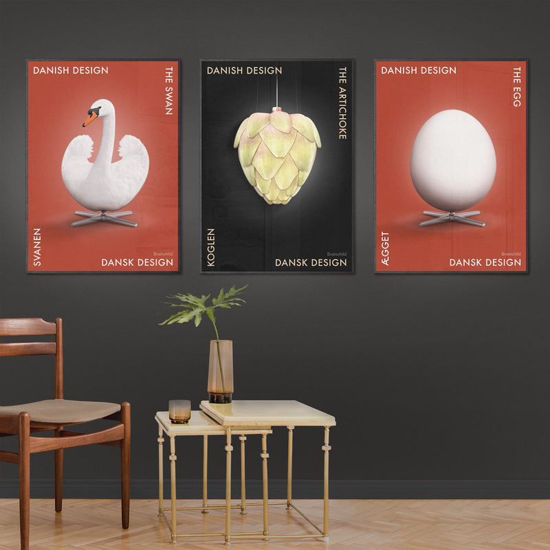 Brainchild – Poster – Danish Design – Red – The Swan