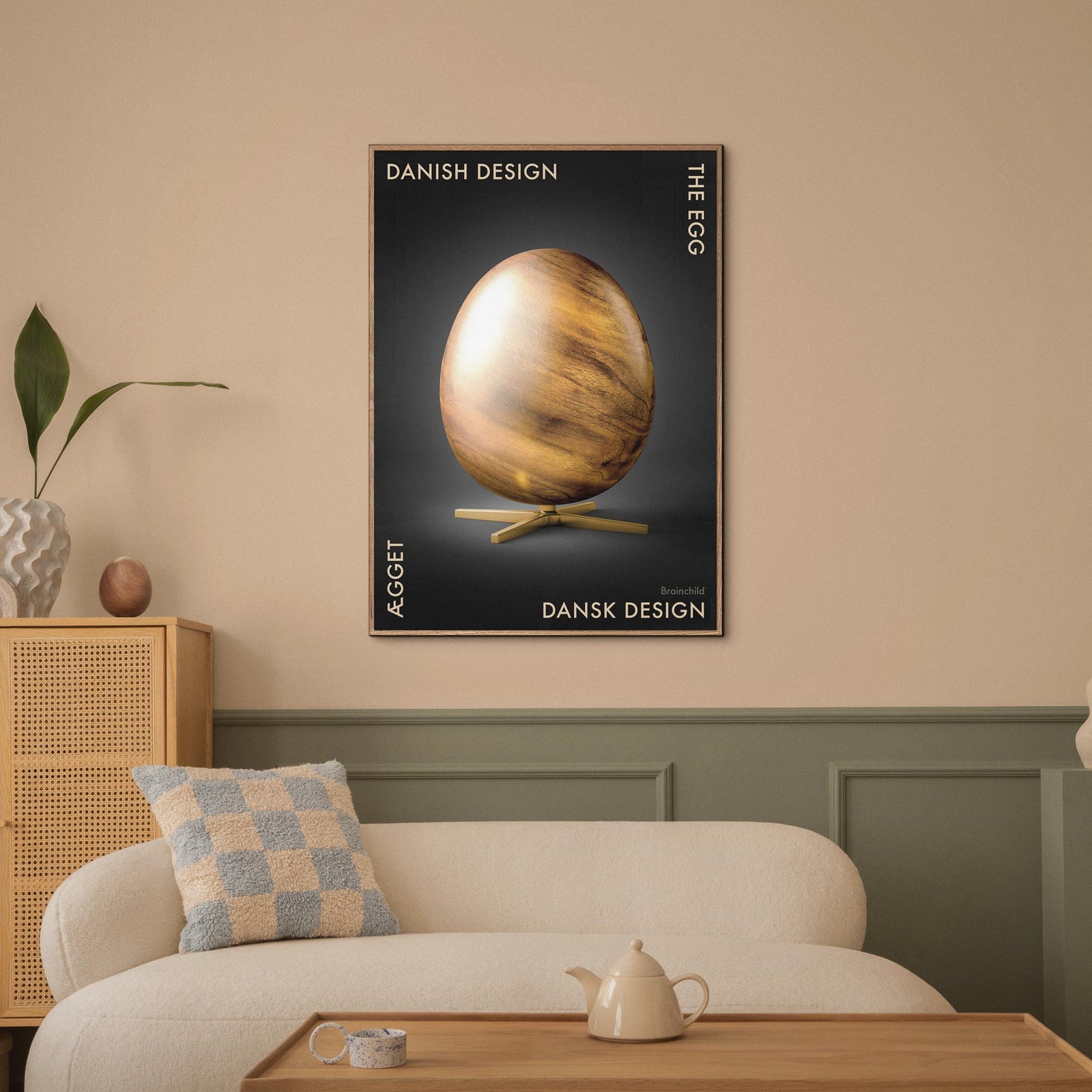 Brainchild – Poster – Danish Design – Black – The Egg Figurine