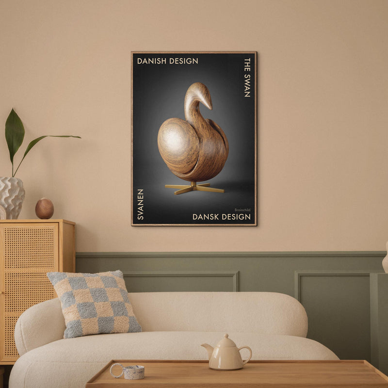 Brainchild – Poster – Danish Design – Black – The Swan Figurine