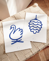 Brainchild – Poster – Watercolor – White / Blue – The Pine Cone
