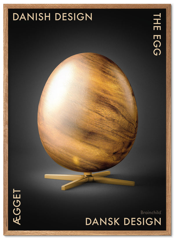 Brainchild – Poster – Danish Design – Black – The Egg Figurine