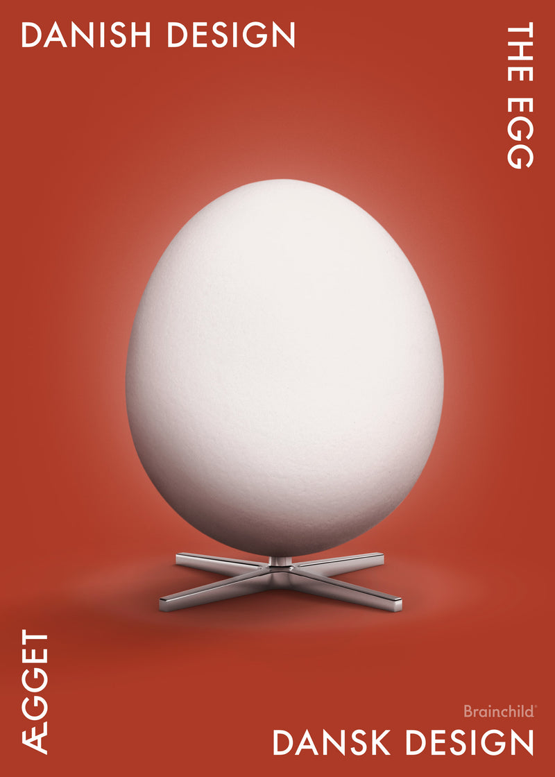 Brainchild – Poster – Danish Design – Red – The Egg