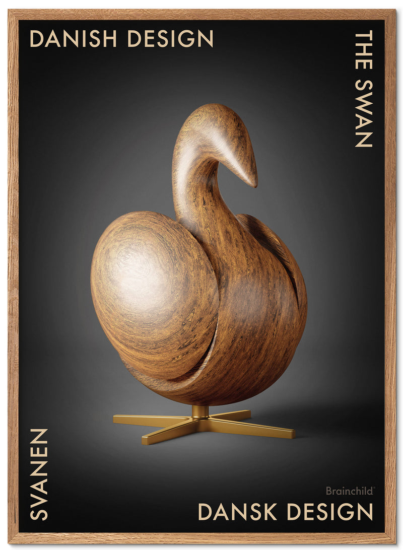 Brainchild – Poster – Danish Design – Black – The Swan Figurine