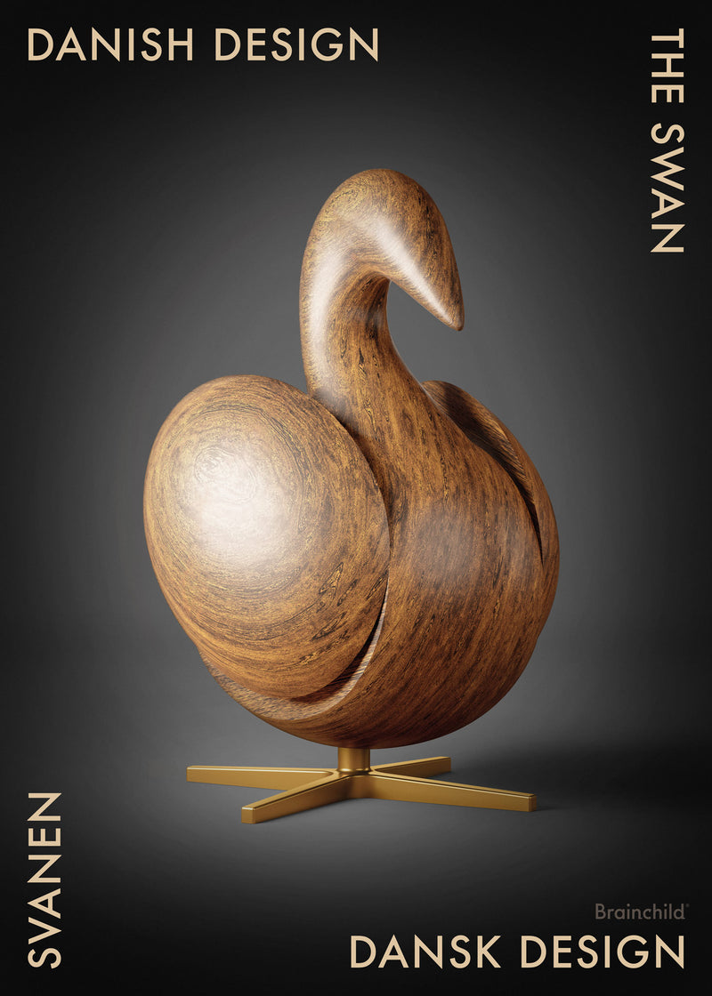 Brainchild – Poster – Danish Design – Black – The Swan Figurine