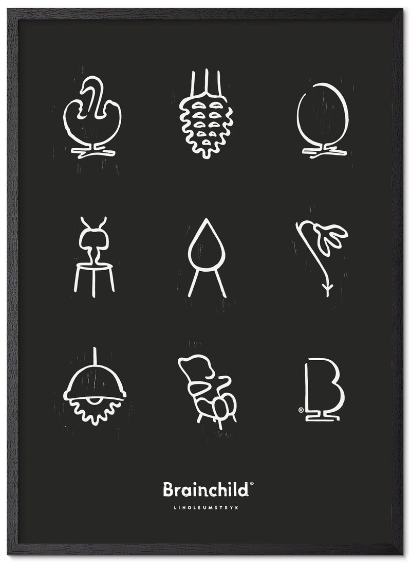 Brainchild – Poster – Classic – Black – Linocut